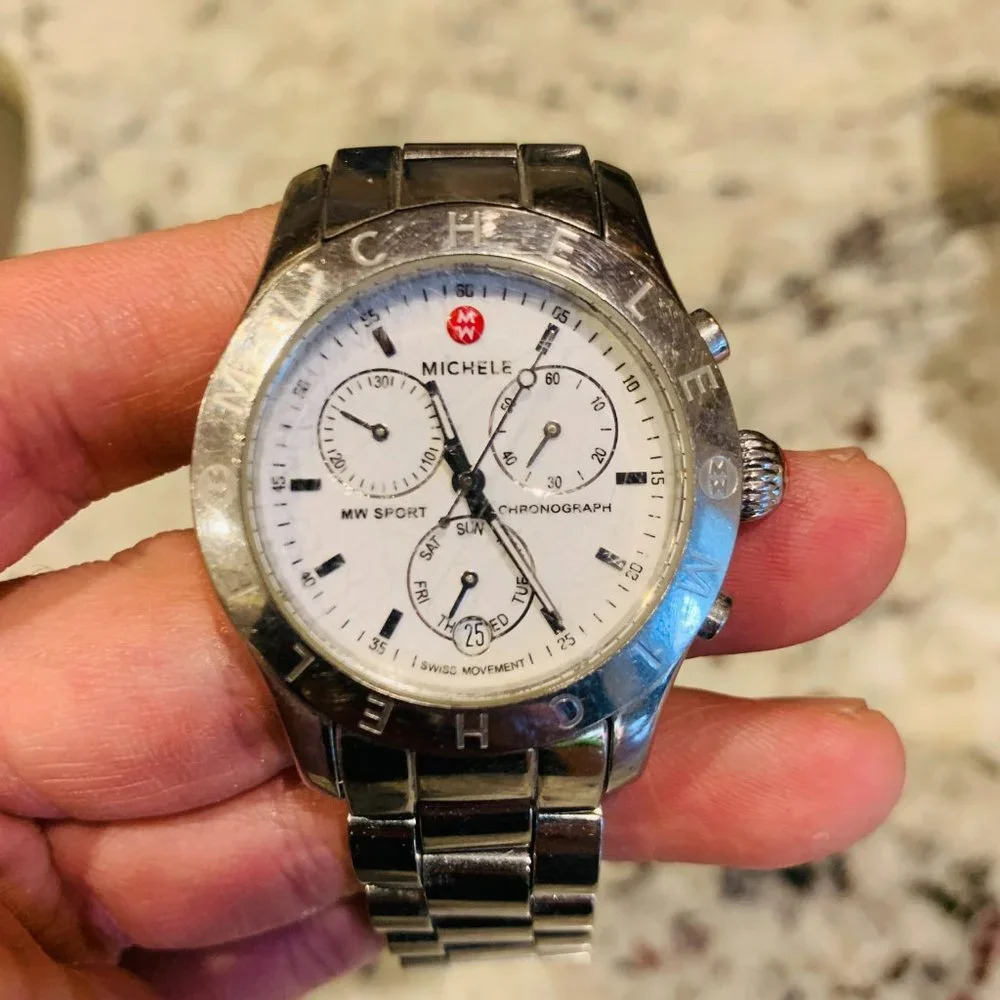 Michele MW Sport Chronograph Date MW03Q00A0001 Bracelet Ladies Watch i12133